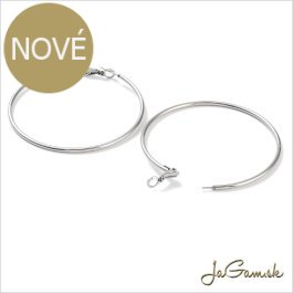 Kruhové naušnice CHIRURGICKÁ OCEĽ 60mm, 2ks (CH1764)